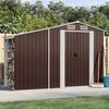 vidaXL Garden Shed Brown 277x93x179 cm Galvanised Steel