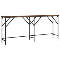 vidaXL Console Table Smoked Oak 180x29x75 cm Engineered Wood