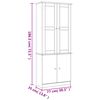 vidaXL Glass Display Cabinet ALTA 77x35x186.5 cm Solid Wood Pine