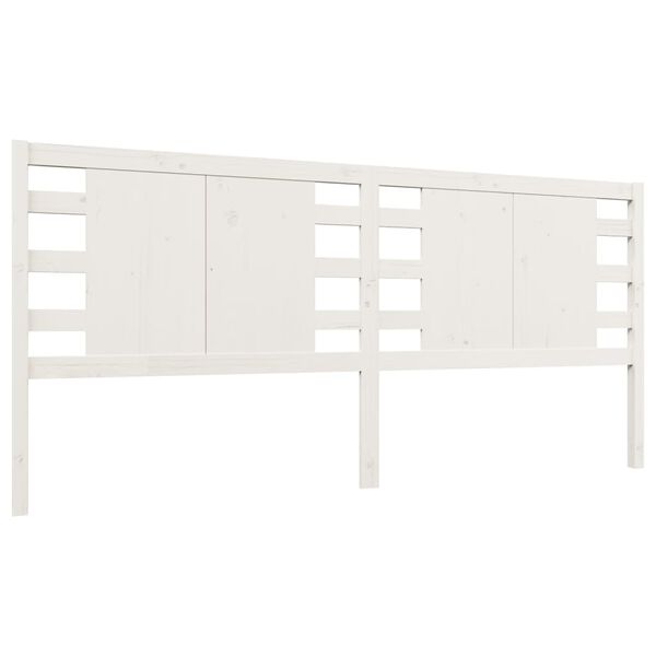 vidaXL Headboard White 126x4x100 cm Solid Wood Pine
