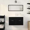 vidaXL Bathroom Cabinet Black Oak 90 x 38.5 x 46 cm Engineered Wood