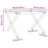 vidaXL Coffee Table Legs X-Frame 60x50x38 cm Steel
