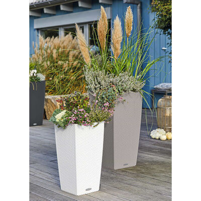 LECHUZA Planter CUBICO Cottage 30 ALL-IN-ONE White