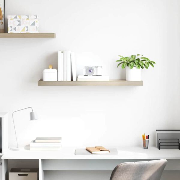 vidaXL Floating Wall Shelf Oak 90x23.5x3.8 cm MDF