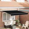 vidaXL Awning Retractable Manual Black 300 x 250 x 165 cm Polyester