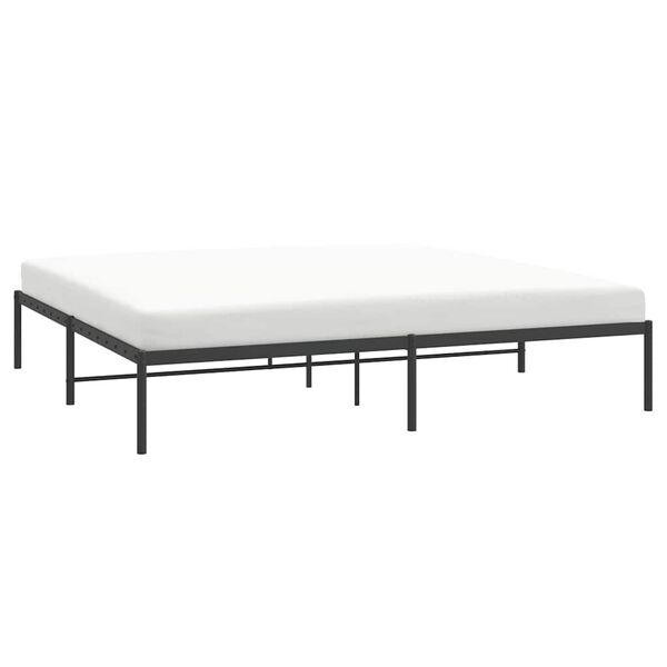vidaXL Metal Bed Frame without Mattress Black 180x200cm