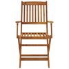 vidaXL 7 Piece Folding Outdoor Dining Set Solid Acacia Wood