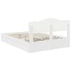 vidaXL Storage Bed with Headboard White 140 x 200 cm Engineered Wood