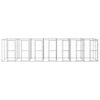 vidaXL Outdoor Dog Kennel Galvanised Steel 16.94 m²