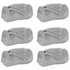 vidaXL Throw Blankets 6 pcs Grey 150 x 200 cm 4.68 kg Fleece