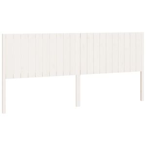 vidaXL Bed Headboard White 205.5x4x100 cm Solid Wood Pine