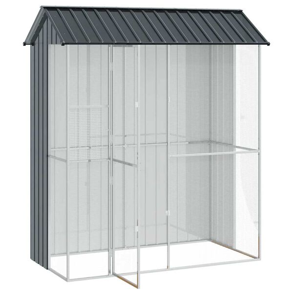 vidaXL Bird Cage Anthracite 215 x 110 x 247 cm Galvanised steel
