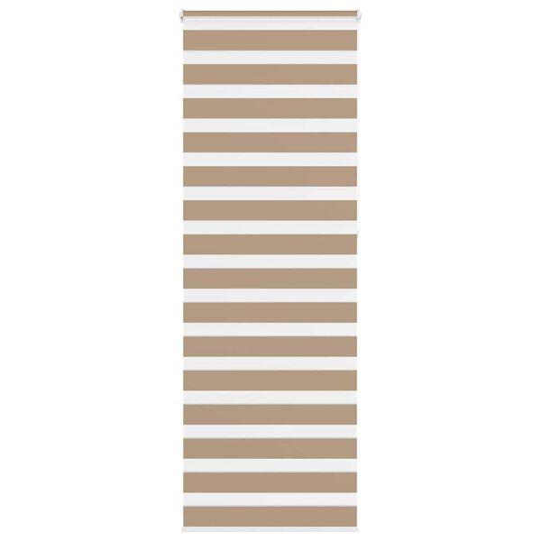 vidaXL Zebra Blind Sand Brown 75x230 cm Fabric Width 70.9 cm Polyester