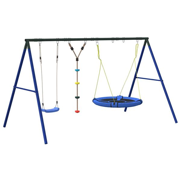 vidaXL Outdoor Swing Set with Swing, Disc Swing, Saucer Swing