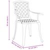 vidaXL Garden Chairs 2 pcs Green Cast Aluminium