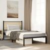 vidaXL Metal Bed Frame without Mattress Sonoma Oak 100x190 cm