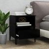 vidaXL Bedside Cabinet Black 40x35x50 cm