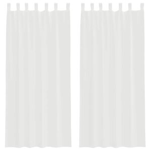 vidaXL Voile Curtains with Loops 2 pcs White 140x225 cm