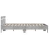 vidaXL Bed Frame with LED without Mattress Concrete Grey 150x200 cm King Size
