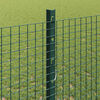 vidaXL Fence with Post Green 1.2 x 25 m Steel and PVC