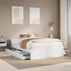 vidaXL Bed Frame without Mattress with Drawers White 160x200 cm Solid Wood Pine