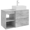 vidaXL Bathroom Furniture Set 2 pcs Concrete Grey Engineered Wood