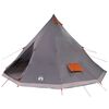 vidaXL Family Tipi Tent Folding Grey and Orange 560 x 560 x 300 cm