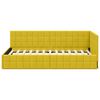 vidaXL Corner Bed Frame with Headboard Yellow 100 cm x 200 cm Velvet