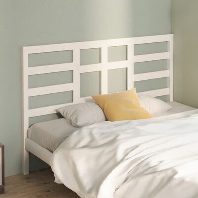 vidaXL Bed Headboard White 146x4x104 cm Solid Wood Pine