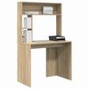 vidaXL Desk with Shelf Sonoma Oak 91 x 50 x 149 cm Engineered Wood
