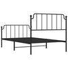 vidaXL Metal Bed Frame without Mattress with Footboard&nbsp;Black 107x203cm