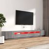 vidaXL 3 Piece TV Cabinet Set with LED Lights Grey Sonoma Engineered Wood