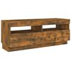 vidaXL 2 Piece TV Cabinet Set with LED Lights Smoked Oak Engineered Wood