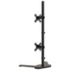 vidaXL Dual Monitor Stand Black Steel VESA 75/100 mm