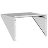 vidaXL Wall Shelf 50x45x31 cm Silver Stainless Steel