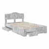 vidaXL Bed Frame Concrete Grey 120 x 200 cm Engineered Wood