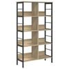 vidaXL Bookshelf 8-Tier 82 x 32 x 144.5 cm Engineered Wood Sonoma Oak