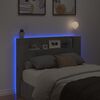 vidaXL Headboard Cabinet with LED Concrete 140 x 16.5 x 103.5 cm