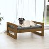 vidaXL Dog Bed Honey Brown 65.5x50.5x28 cm Solid Pine Wood