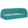 vidaXL Corner Bed Frame with Headboard Turquoise 90 cm x 200 cm Velvet