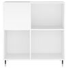 vidaXL Record Cabinet White 84.5x38x89 cm Engineered Wood