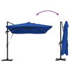 vidaXL Umbrella Azurblau 352 x 251 x 265 cm Polyester and Aluminium