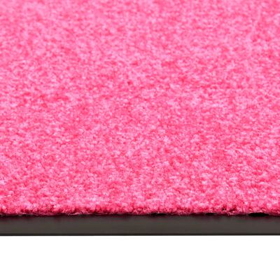 vidaXL Doormat Washable Pink 60x90 cm