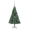 vidaXL Artificial Pre-lit Christmas Tree with Ball Set Green 120 cm PVC