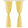 vidaXL Voile Curtains 2 pcs 140x175 cm Yellow