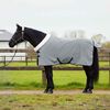 vidaXL Horse Blanket Full Light Grey and Pink 145 cm Polar fleece