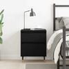 vidaXL Bedside Cabinet Black Oak 40 x 35 x 50 cm Engineered Wood
