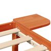 vidaXL Bed Frame Wax Brown 135 x 190 cm Solid Pine Wood