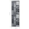 vidaXL Runner Rug BCF Grey with Block Pattern 60x200 cm