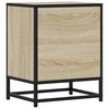 vidaXL Bedside Cabinet Sonoma Oak 40x31x50 cm Engineered Wood and Metal